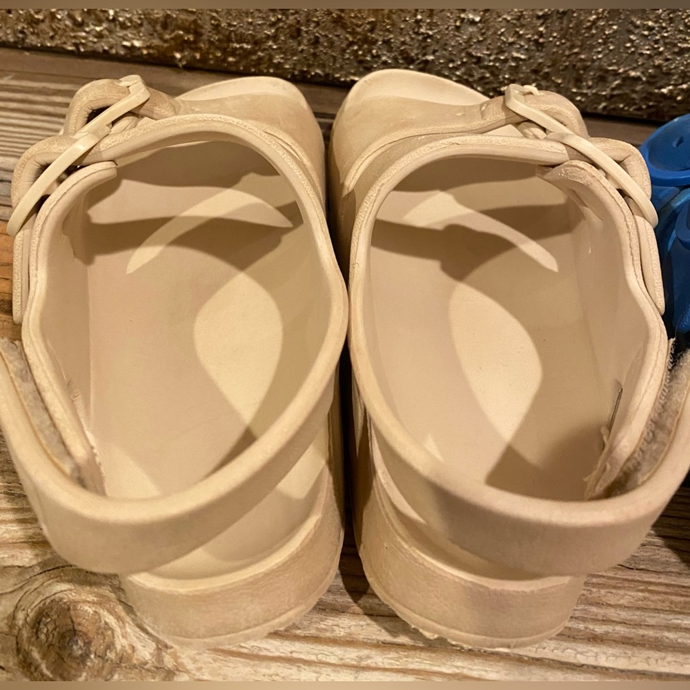 Wonder Nation Toddler Kids EVA Two Buckle 2- Pack Tan/Blue Swirl Sandals - 9/10T - Picture 10 of 13